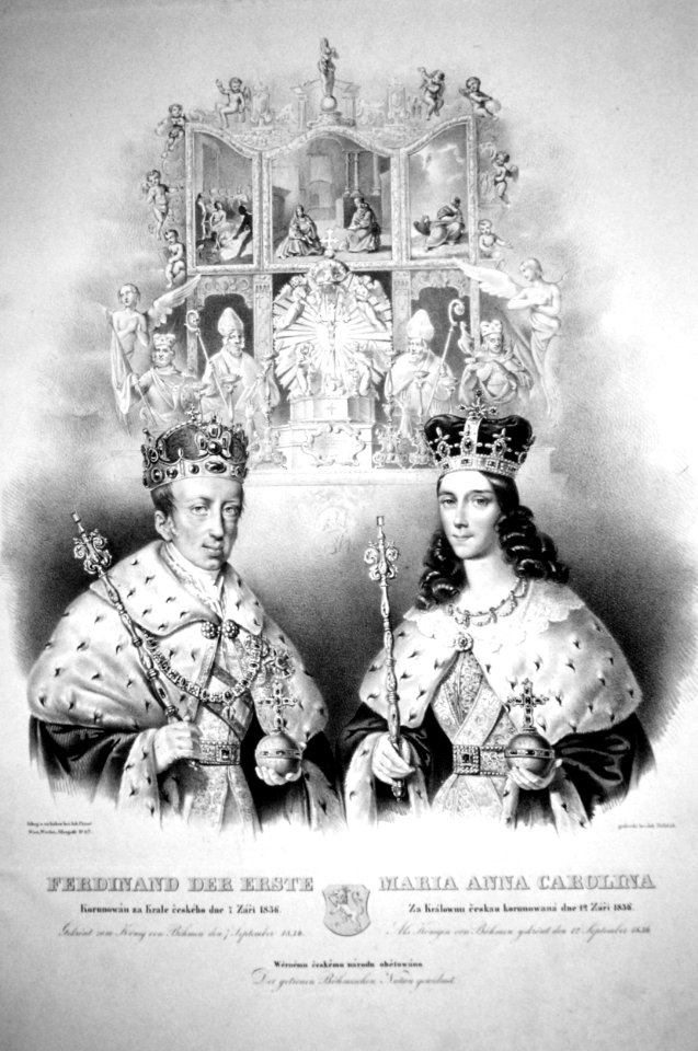 Ferdinand I. und Anna Maria Carolina Litho