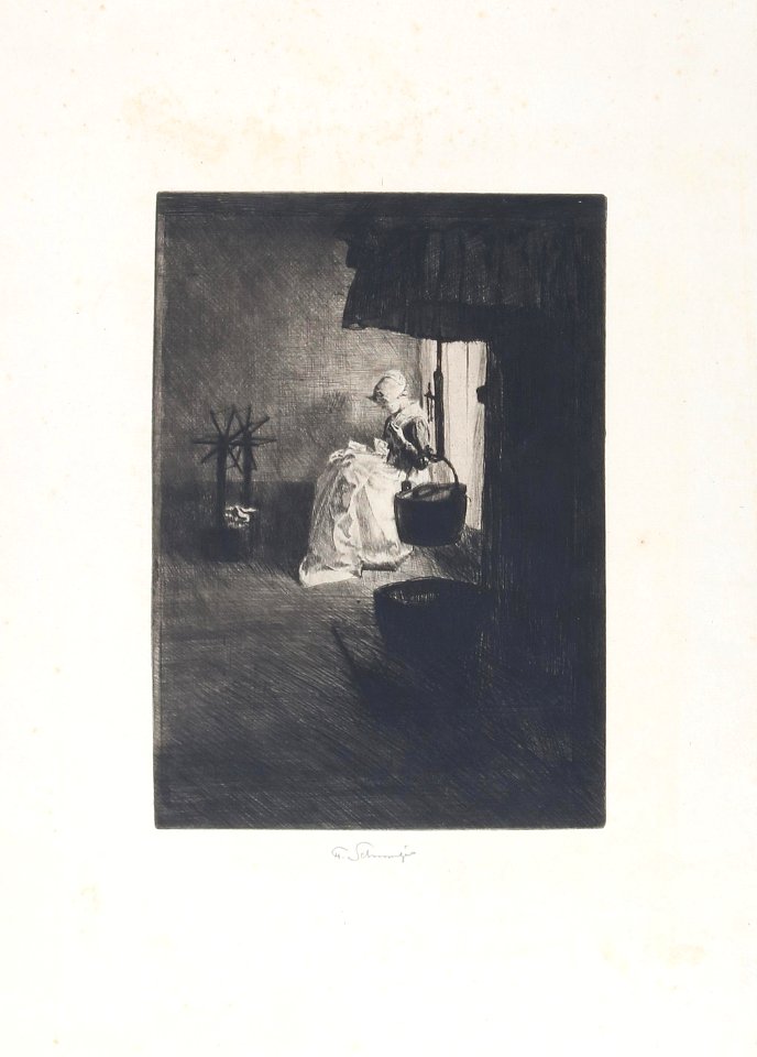 Ferdinand Schmutzer Holländische Weißnäherin 1911