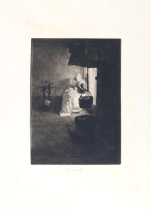 Ferdinand Schmutzer Holländische Weißnäherin 1911