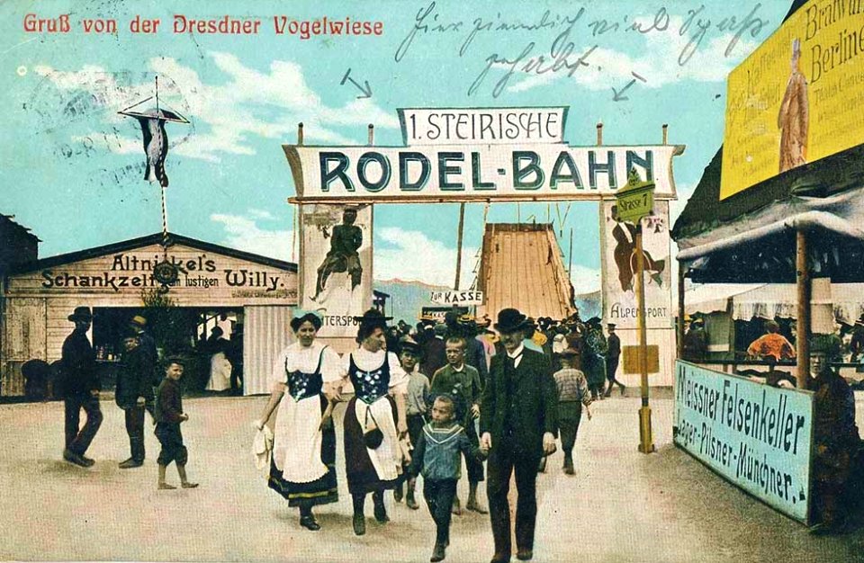 Feria Vogelwiese bella época Dresde
