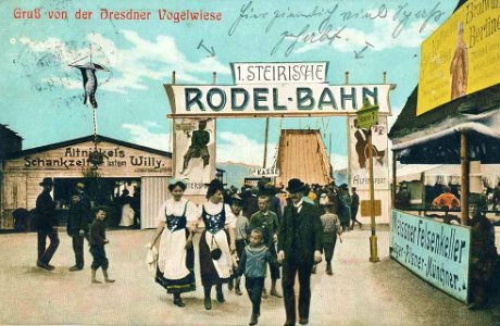 Feria Vogelwiese bella época Dresde