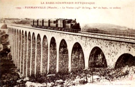 Fermanville viaduc JB Legoubey train 3 photo