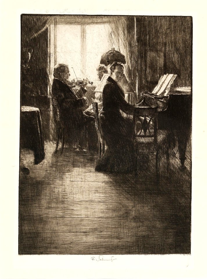Ferdinand Schmutzer Joseph Joachim und Exzellenz von Keudell