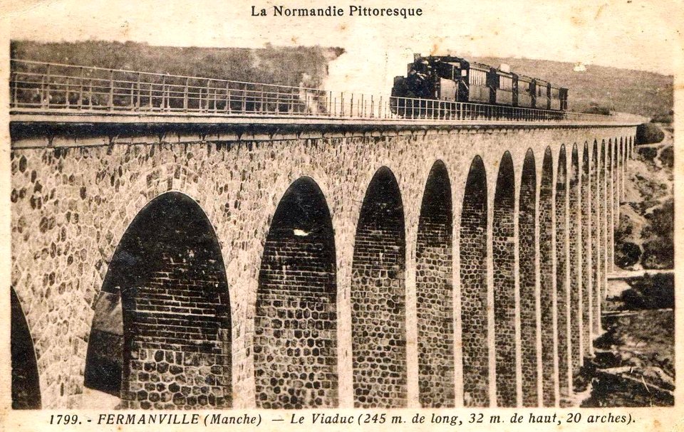 Fermanville viaduc JB Legoubey train 1
