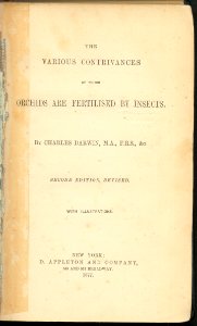 Fertilisation of Orchids 1877 edition title page