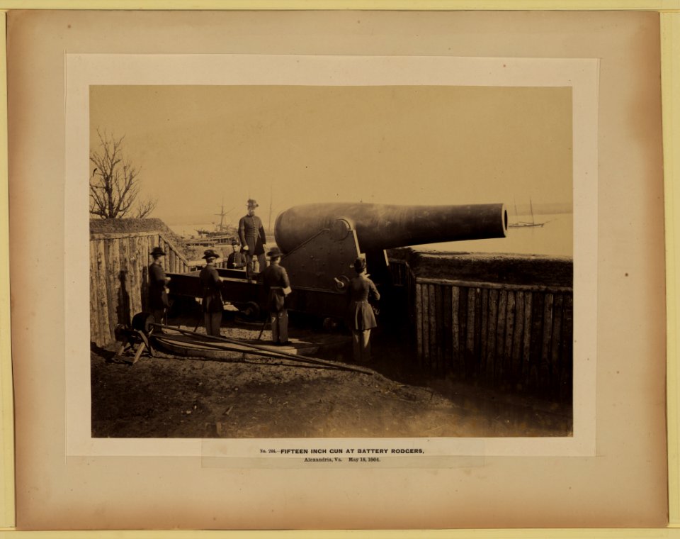 Fifteen inch gun at Battery Rodgers, Alexandria, Va., May 18, 1864 LCCN2004680139
