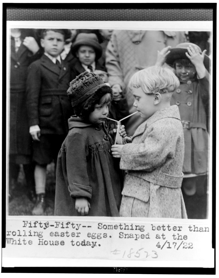 Fifty-fifty - something better than rolling Easter eggs LCCN2002712407