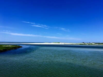Sand and blue sky beautiful shoreline horizon
