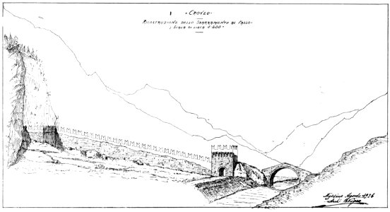Fig 35, croveo, ricostruz sbarramento al passo, p148, dis nigra, nigra il novarese