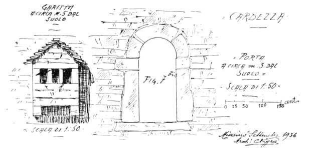 Fig 7bis, porta e garitta, Cardezza, p131, dis nigra sett 1936, nigra il novarese