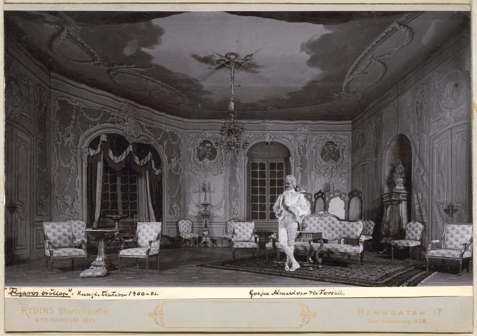 Figaros bröllop, Kungliga teatern 1900. Föreställningsbild - SMV - H11 029