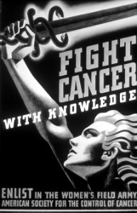 Fight cancer with knowledge poster