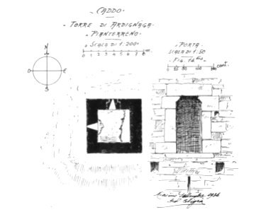 Fig 14 14bis, caddo, torre di ardignana pianterreno, porta p135, dis nigra, nigra il novarese