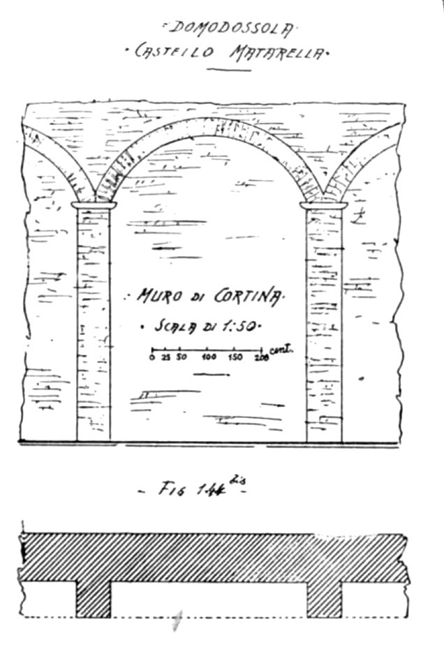Fig 144bis, domodossola, castello matarella, muro di cortina, p221, dis Nigra, nigra il novarese