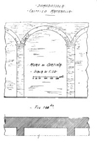 Fig 144bis, domodossola, castello matarella, muro di cortina, p221, dis Nigra, nigra il novarese