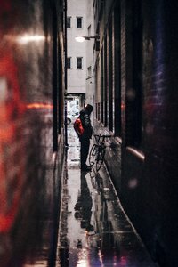 Alley sad rain photo