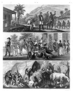 Fig. 1 Brazilian plantation; fig. 2, 3 Diamond washing; fig. 4, 5 Brazilian sports; fig. 6, Brazilian planter's family walking to mass; fig. 7 Patagonian camp LCCN2006679891