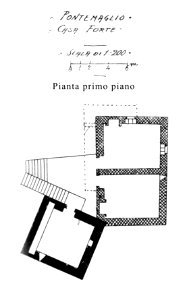 Fig 23, casa forte di pontemaglio, prospetto a levante, p140, dis nigra, nigra il novarese
