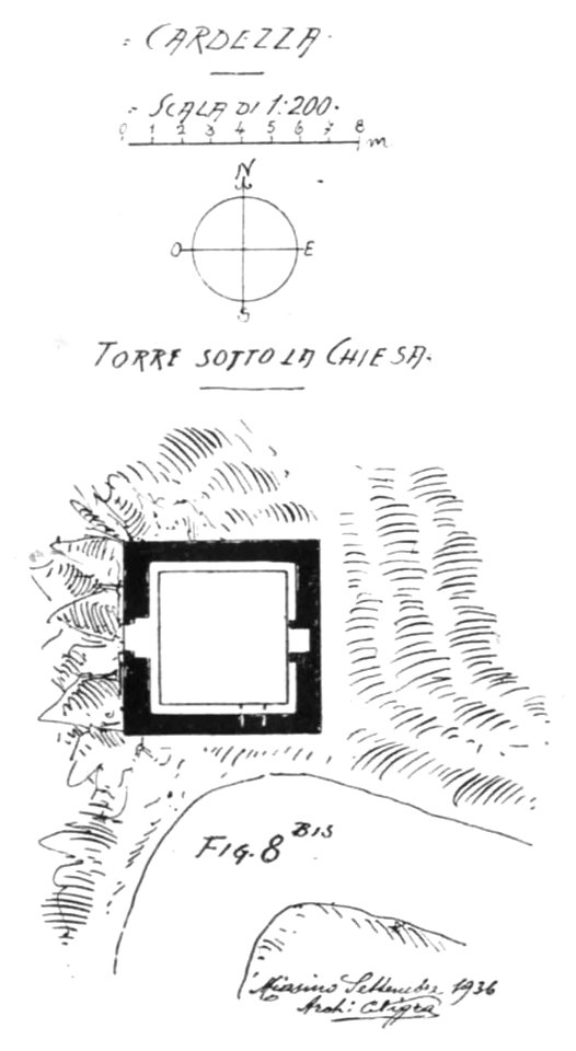 Fig 8bis, torre sotto la chiesa, p131, dis nigra sett 1936, nigra il novarese