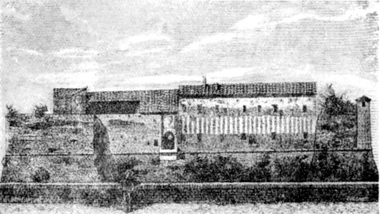 Fig 55, castello di novara, tratto del fronte nord verso il 1850, p163, foto o dis boh, nigra il novarese