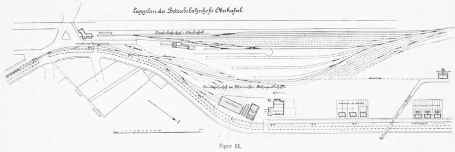 Figur 11 – Lageplan des Betriebsbahnhof Oberkassel