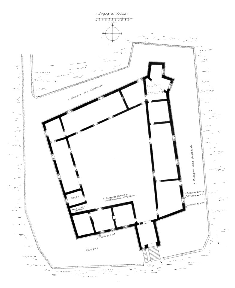 Fig 63, castello di casalgiate, pianta, p168, dis nigra, nigra il novarese