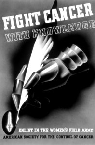 Fight cancer with knowledge poster (1) photo