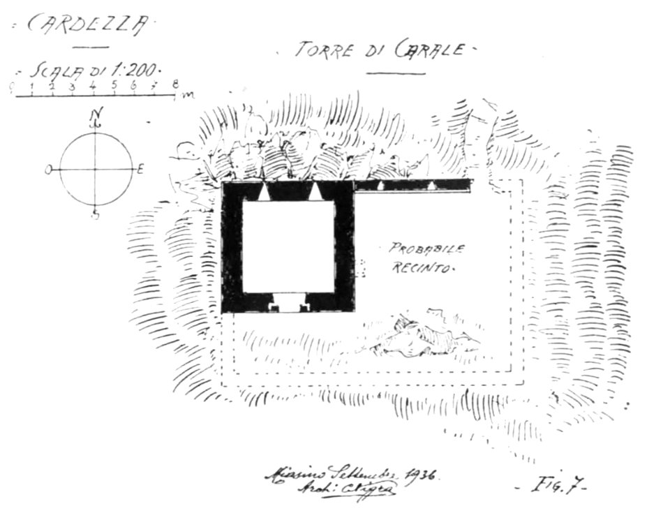 Fig 7, Torre di Carale, p131, dis nigra sett 1936, nigra il novarese