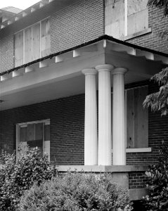 File-5495 Chugath Street - entry porch detail - Chemawa Indian School - Salem Oregon