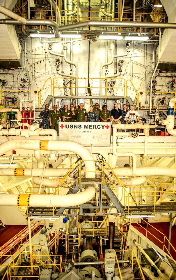 Fiji military tour USNS Mercy during Pacific Partnership 2015 150610-N-TQ272-143
