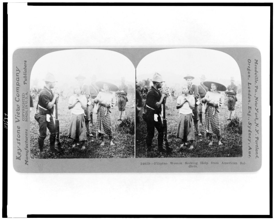 Filipino women seeking help from American soldiers LCCN95509033