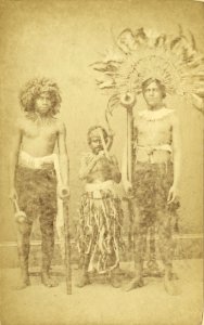Fijian Chiefs & Dwarf, photograph by Menzies Dickson