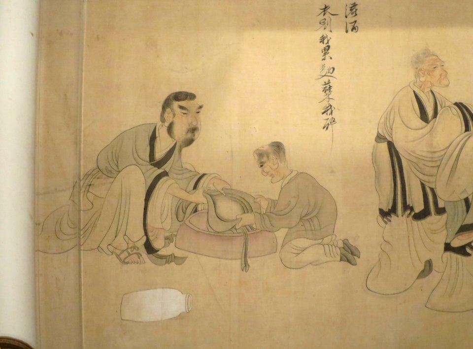 Filling Wine from 'Scenes from the Life of Tao Yuanming' by Chen Hongshou