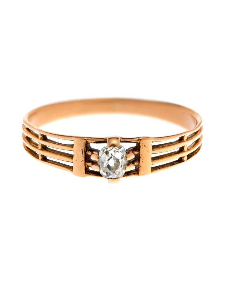Fingerring av guld med briljant - Hallwylska museet - 110016