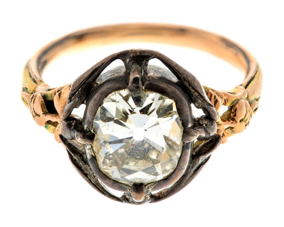 Fingerring av guld med briljant, 1700-talets mitt - Hallwylska museet - 110188