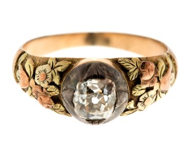 Fingerring av guld med briljant, 1700-tal - Hallwylska museet - 110176