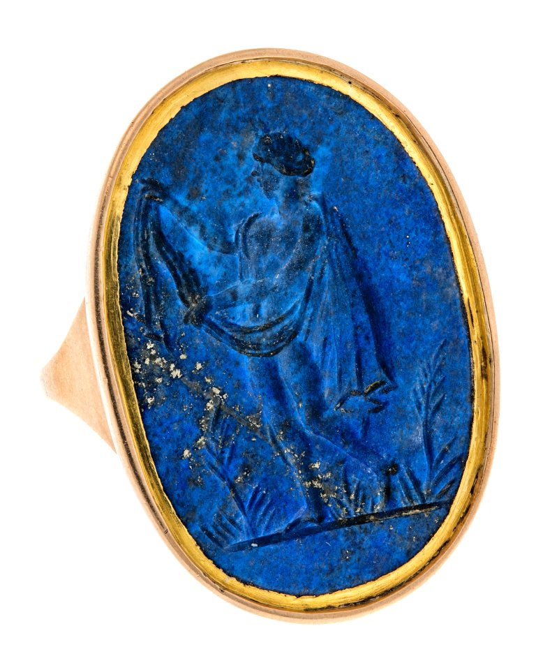 Fingerring med gem föreställande man, 1700-tal - Hallwylska museet - 110217