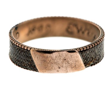 Fingerring av guld med hårmattal, 1809 - Hallwylska museet - 110202