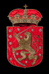 Finlands statsvapen med lejon, 1660 - Livrustkammaren - 108733