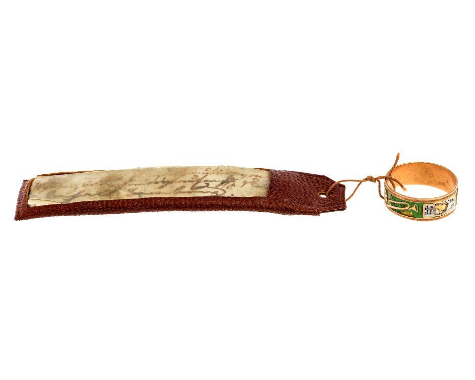 Fingerring av guld med intyg, 1700-tal - Hallwylska museet - 110318
