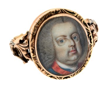 Fingerring av guld med miniatyrporträtt, 1700-tal - Hallwylska museet - 110237 photo