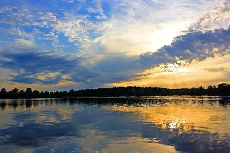 Nature sunset abendstimmung photo