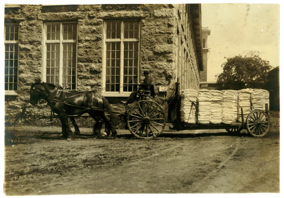 Finished product leaving the Durfee Mill. LOC nclc.03064