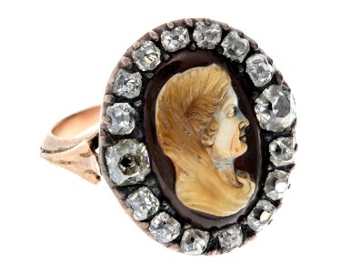 Fingerring med kamé föreställande kvinna, 1700-tal - Hallwylska museet - 110209 photo