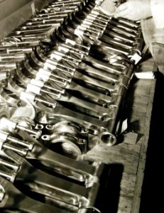 Finished connecting rods for marine engine, Packard Motor Car Company, 1941 (26578616795)