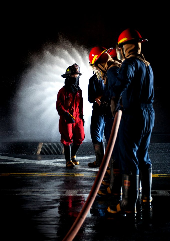 Firefighting evolution at Joint Base Pearl Harbor-Hickam 150317-N-WF272-094