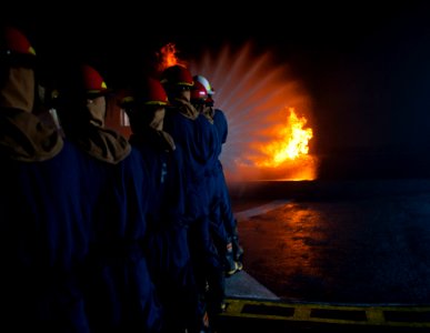 Firefighting evolution at Joint Base Pearl Harbor-Hickam 150317-N-WF272-197 photo