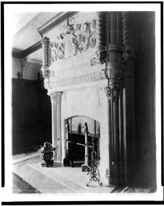 Fireplace, with words In Deo solo coneido, in home of Edmund Cogswell Converse, Greenwich, Connecticut LCCN94502497
