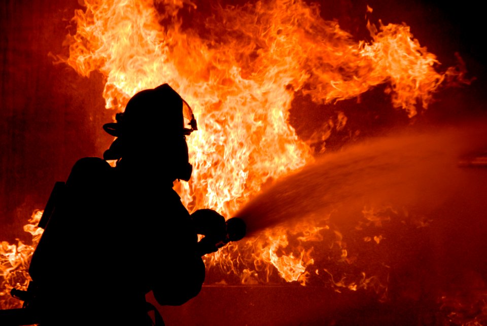 Firefighter combats fire during training DVIDS55304