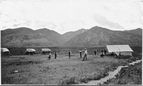 First camp of the Survey, at Ogden, Weber County, Utah - NARA - 516655